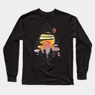 Cosmic Woods Forest Design Long Sleeve T-Shirt